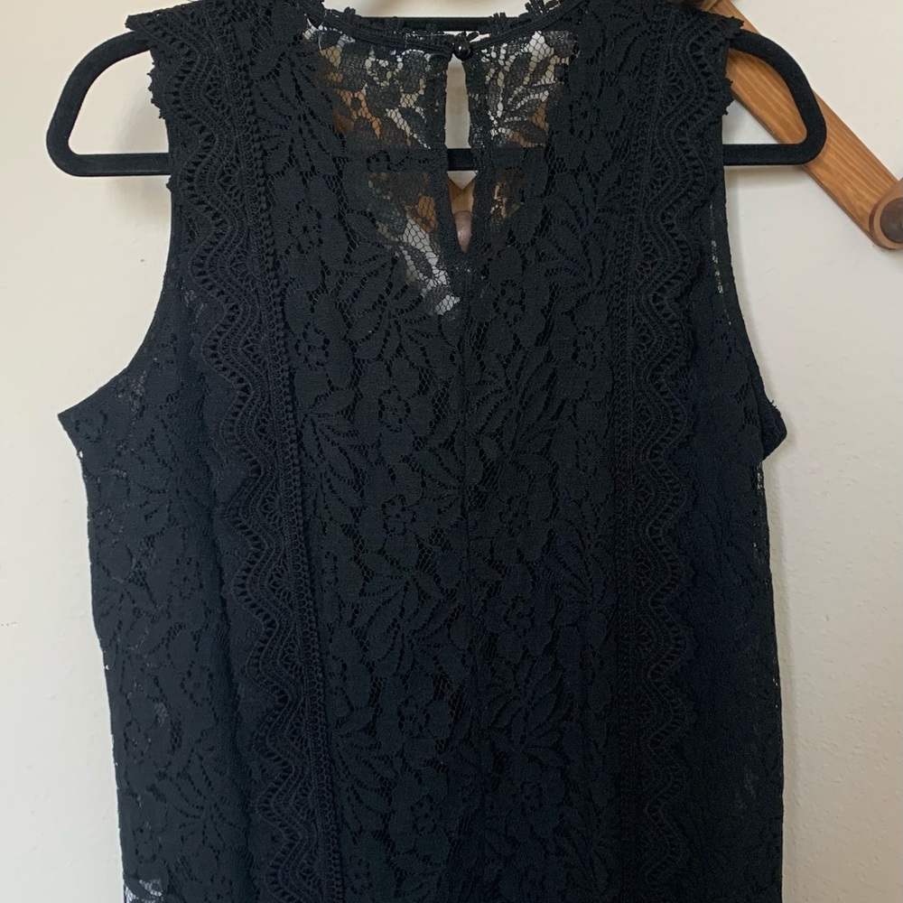 Black Lacy Sleeveless Top